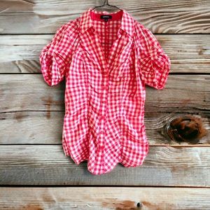 Express gingham blouse XS